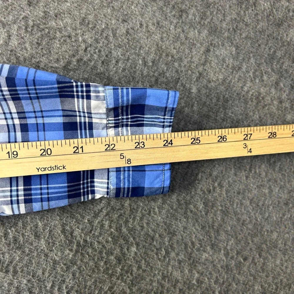 Polo Ralph Lauren Performance Kids Blue Plaid Button Down Shirt XL 18-20 L/S